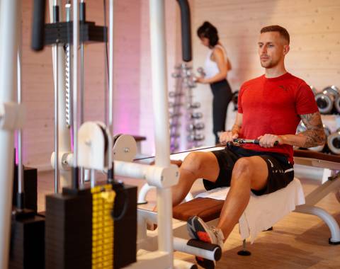 Modern fitness room - Hotel Felsenland Dahn